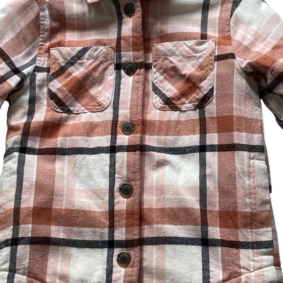 WONDER NATION Girl’s Plaid Button Down Shacket  Size: S (6-6X) - Picture 3 of 7